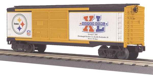 MTH 30-74366 Pittsburgh Steelers 40' Double Door Boxcar NFL Super Bowl XL