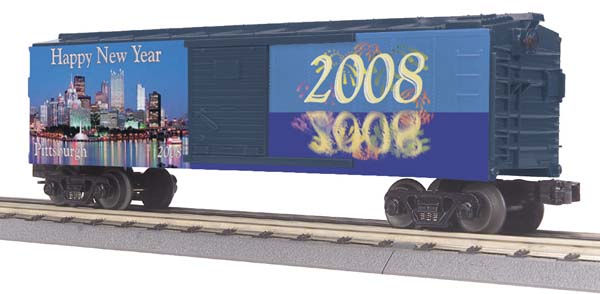 MTH 30-74461 Pittsburgh 2008 Happy New Year Boxcar