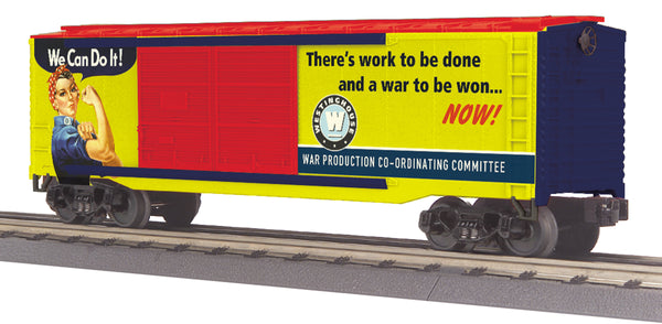 MTH 30-74939 War Production Co. (Recruitment Poster) 40' Double Door Boxcar - o scale new