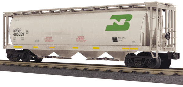 MTH 30-75523 BNSF 4-Bay Cylindrical Hopper Car #485059 O scale New