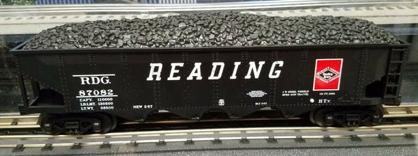 MTH 30-75569 Reading  4-Bay Hopper Car # 87082 Store Display o scale