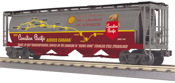 MTH 30-75709  4-Bay Cylindrical Hopper Car - Canadian Pacific (Map)