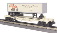 MTH 30-76092 Pittsburgh Brewing Company Flat Car with Trailer