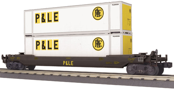 MTH 30-76376 Pittsburgh & Lake Erie (P&LE) Husky Stack Car #520843