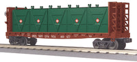 MTH 30-76603 Pennsylvania PRR Flat Car - w/Bulkheads & LCL Containers - Car No. 469677