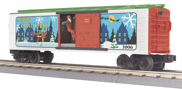 MTH 30-79141 Operating Box Car w/Signal Man Christmas Car