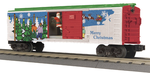 MTH 30-79312 Christmas Operating Box Car w/Signal Man