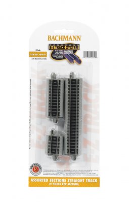 Bachmann 44829 E-Z Track System N Scale Assorted Sections Straight Track (6 per pack)