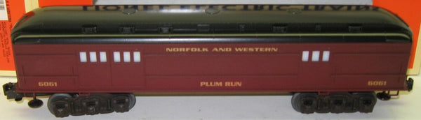 Lionel 6-16061 Norfolk & Western NW Baggage Car Plum 6061