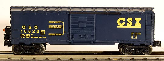 Lionel 6-16622  CSX Boxcar With E.T.D (Blinking End of Train Device)