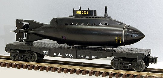 Lionel 6-16677 NATO Flatcar with Royal Navy Operating Submarine O-Scale