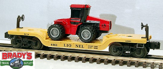 Lionel 6-16957 Depressed Center Flatcar with Ertl die-cast Case 4WD Tractor AZ