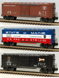 Lionel 6-19272 #6464 Boxcar Series #4 Set of 3-Boxcars Pennsylvania Railroad PRR, State of Maine and Southern Pacific SP AZ