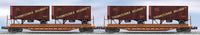 Lionel 6-21861 Pennsylvania Railroad 2 Pack Flatcar with Piggyback Trailers Maroon Trailers with yellow letters