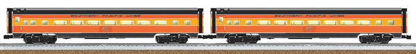Lionel 6-25416 Southern Pacific SP 18" Aluminum Streamlined Passenger Car 2-Pack "Daylight"