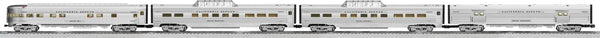Lionel 6-25722 Rio Grande "California Zephyr" 18" Aluminum Passenger Car 4-Pack