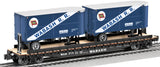 Lionel 6-27820 Wabash Flatcar with Blue Trailers