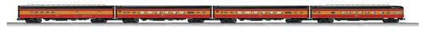 Lionel 6-35445 Southern Pacific "Shasta Daylight" 18" Aluminum Streamlined Passenger Car 4-Pack