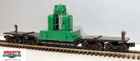 Lionel 6-36900 Black Depressed Center Flatcar with green Locomotive Back Shop Load