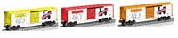 Lionel 6-39344 Monopoly Boxcar 3 pack Tennessee Ave, Atlantic Ave and Illinois Ave