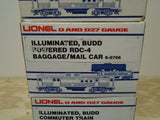 Lionel 6-8764 Baltimore & Ohio B&O Budd Powered Passenger Car with 6-8765 B&O Budd 6-8766 B&O Budd 6-8767 B&O Budd 6-8768 B&O Complete RDC-1 Passenger Set