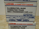 Lionel 6-8764 Baltimore & Ohio B&O Budd Powered Passenger Car with 6-8765 B&O Budd 6-8766 B&O Budd 6-8767 B&O Budd 6-8768 B&O Complete RDC-1 Passenger Set