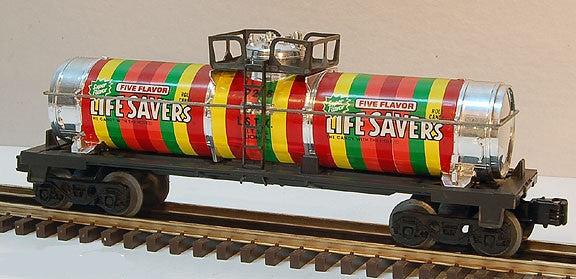 Tank car that looks like a roll of Life Savers