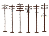 Lionel 6-37939 Scale Telephone Poles - Assorted