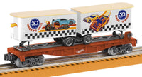 Lionel 6-84707 Hot Wheels 50th Anniversary Flatcar with Piggyback Trailers