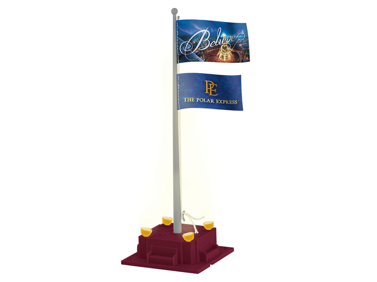 Lionel 6-85271 The Polar Express Illuminated Flag Pole Plug and Play