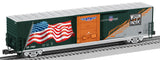 Lionel 6-85407 Western Pacific WP Union Pacific UP Heritage LED Flag Boxcar 1983 DC Used