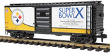 MTH 70-74073 Pittsburgh Steelers 40' Box Car Super Bowl 10 One Gauge