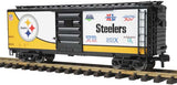 MTH 70-74077 Pittsburgh Steelers 40' Box Car - (All Super Bowl Wins) One Gauge