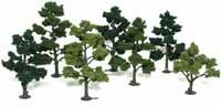 Woodland Scenics TR1103 - Light, Medium and Dark Green - 5" - 7"  Green Deciduous Tree Kit