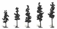 Woodland Scenics TR1104  2 1/2" - 4" Conifer Green 42 piece Tree Kit