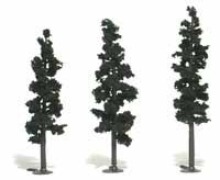 Woodland Scenics TR1106  5" - 7" Conifer Green 16 piece Tree Kit