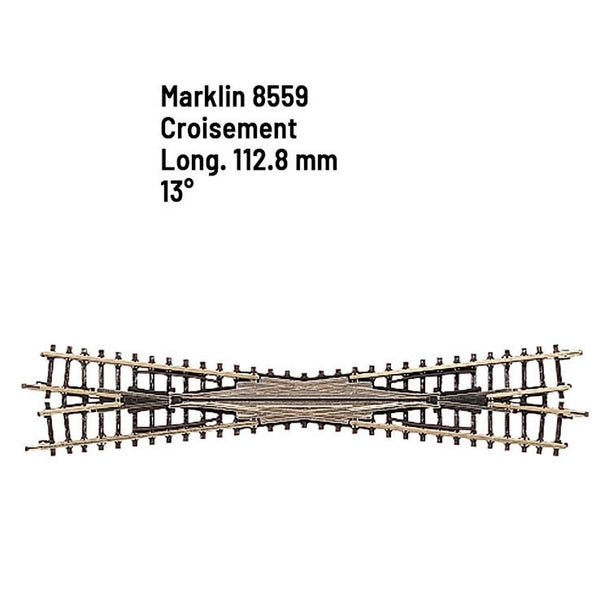 Marklin 8559 4-7/16" 13° Crossing Track   Z SCALE (1:220)