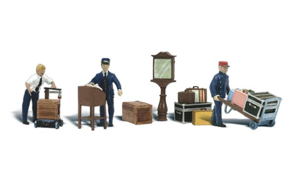 Woodland Scenics WDS1909 Depot Workers & Accessories HO Scale