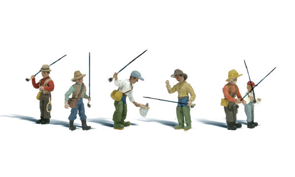 Woodland Scenics A1910 Fly Fisherman Scale Figures HO Scale