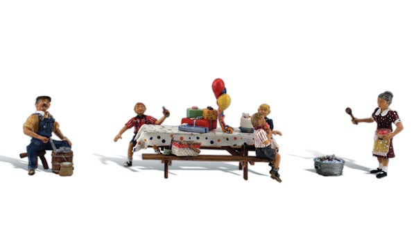 Woodland Scenics WDSA1935 Backyard Birthday HO Figures