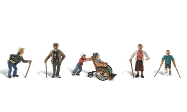 Woodland Scenics A1946 Physically Challenged Scale Figures HO Scale