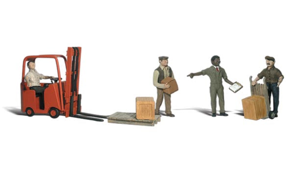 Woodland Scenics WDS2744 Workers with Forklift Scale Figures O Scale