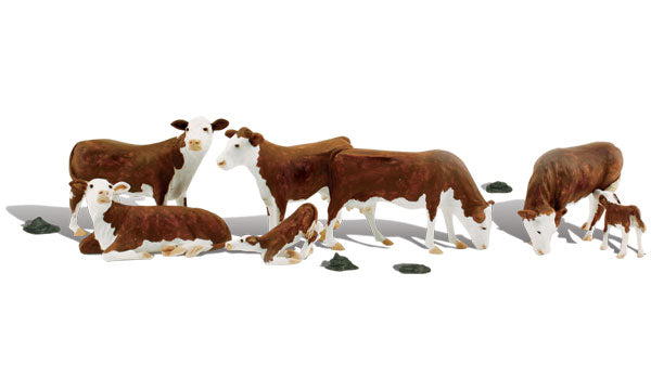 Woodland Scenics WDS2767 Hereford Cows Scale Figures O Scale