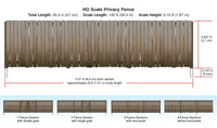 Woodland Scenics A2985 Privacy Fence HO Scale