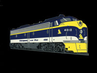 Sundance Pins COE8 Chesapeake & Ohio C&O E8 (#4010) Locomotive Pin Limited