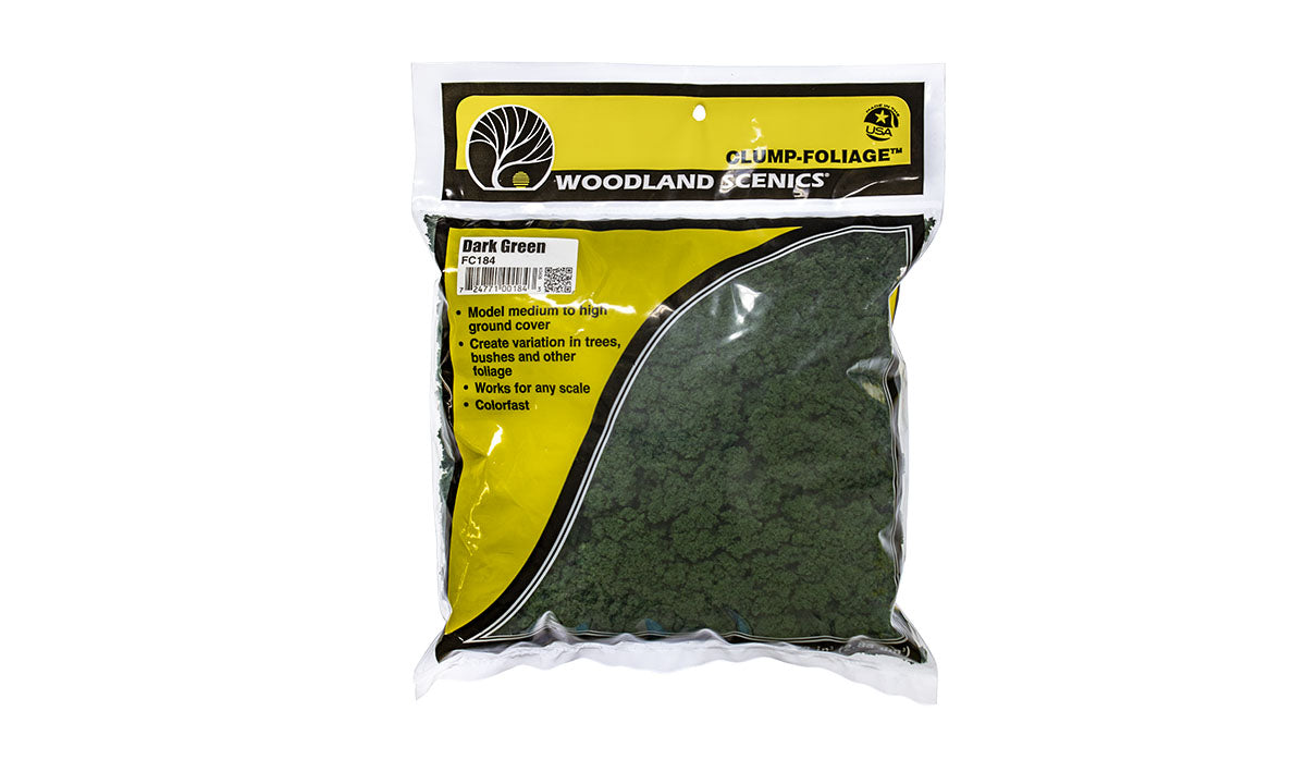 Woodland Scenics FC184 Clump Foliage Dark Green