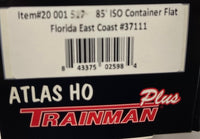 Atlas 20 001 517 Florida East Coast 85' ISO Container Flat HO Scale AZ