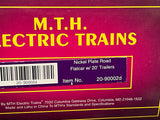 MTH Premier 20-90002D Nickel Plate Road Flatcar w/20' Trailers IND