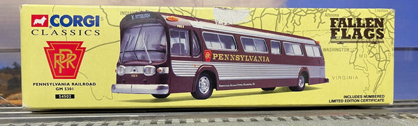 Corgi 54502 Corgi Classics Pennsylvania Railroad PRR Bus GM 5301 Fallen  Flags ALT