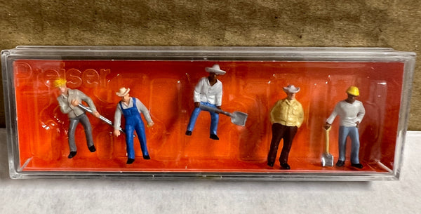 Preiser 10031 HO Scale  Track Workers set of 5 figures  S